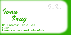 ivan krug business card